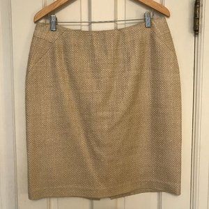 Ann Taylor Cream Wool Skirt Size 12